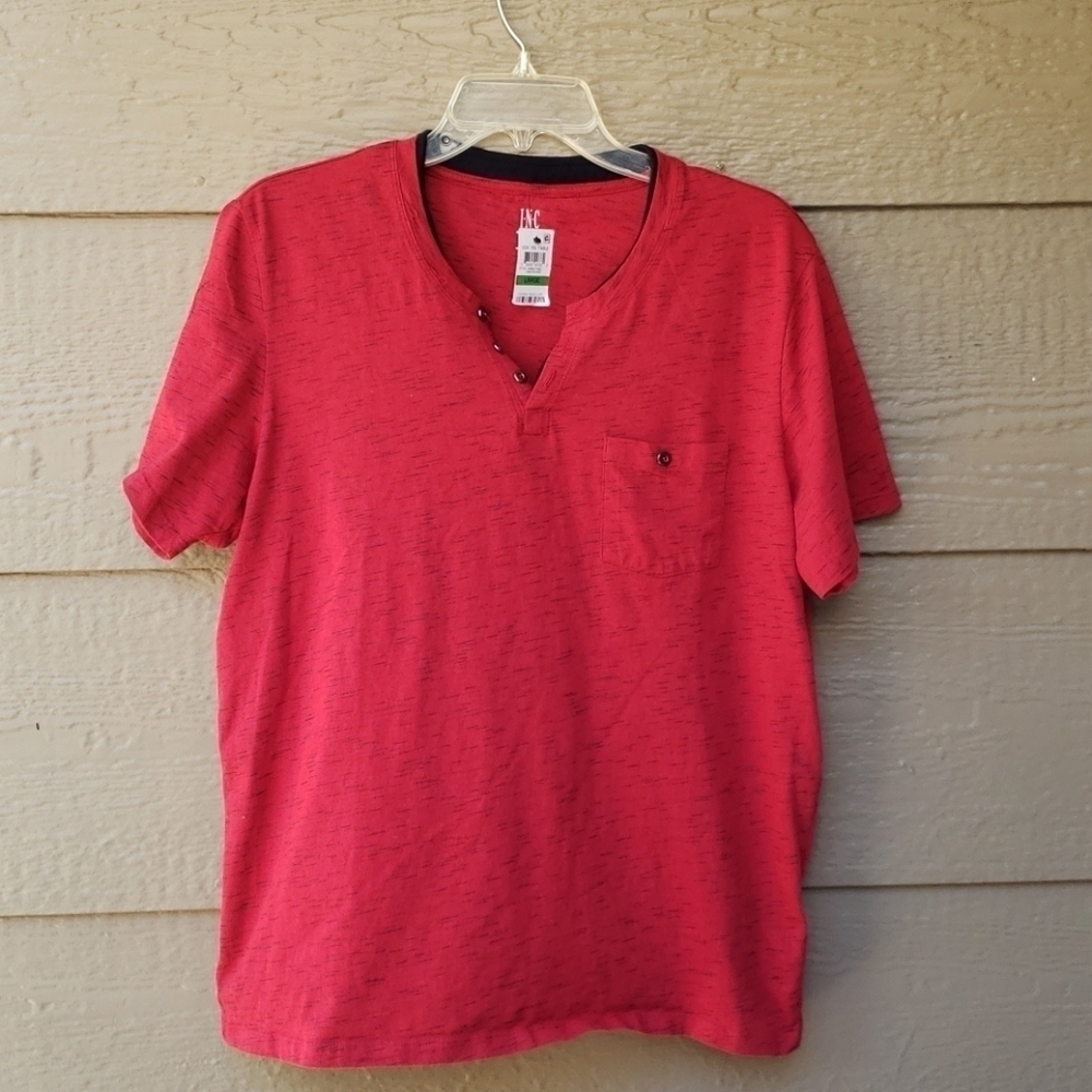 INC Henley red space dye tee NWT L large